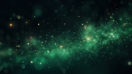 Obraz premium abstract green and emerald bokeh background