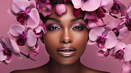 black woman with makeup