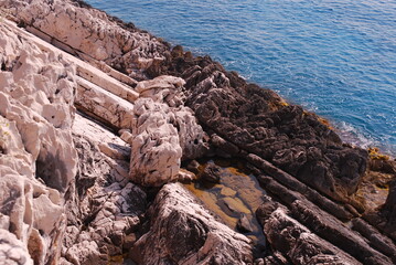 Albanian sea cliffs. 