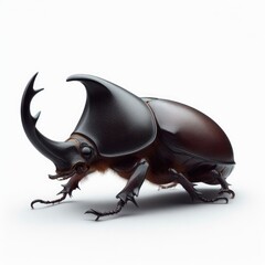 beetle isolated on white background - obrazy, fototapety, plakaty