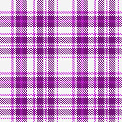 White Purple Tartan Plaid Pattern Seamless. Check fabric texture for flannel shirt, skirt, blanket
