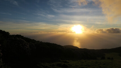 View from Miradouro da Serra de Santa Bárbara, This natural reserve occupies 1,863.40ha of the Santa Bárbara mountain range and is part of the highest point on the island, located at 1,021m above sea 