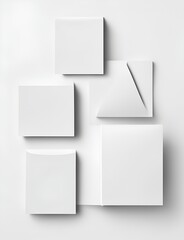 blank white paper on white background