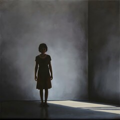 Obraz premium person in a doorway