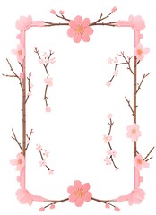 Sakura Flower Border Frame