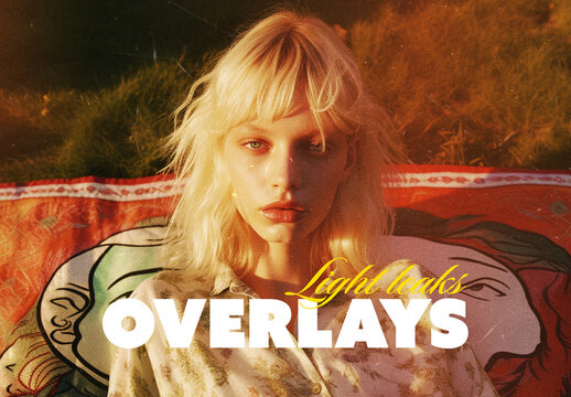 Light Leaks Overlay Photo Effect Mockup With Generative AI Preview
