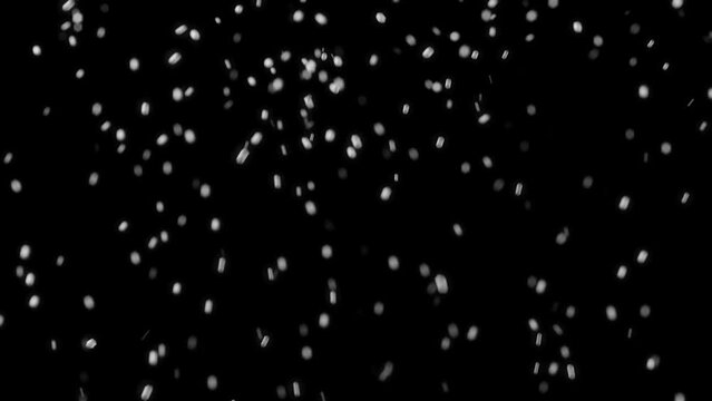 A steady, gentle snowfall is captured in this looped footage, portraying a serene and undisturbed winter scene.