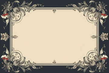 Floral Invitation Frame