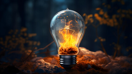 The glowing filament ignites inspiration for bright ideas