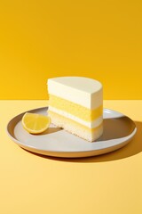 slice of lemon cake