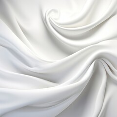 Graceful Movement: A White Cloth Swirl on a Clean Background