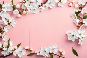 Fototapeta na wymiar cherry blossom border