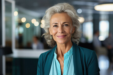 Fototapeta premium Senior businesswoman smiling at the camera.