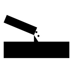 Concrete pours casting icon black color vector illustration image flat style