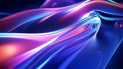 3d render abstract background with glowing wave