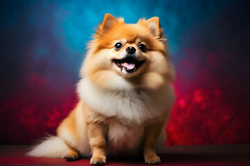 portrait of a dog on studio background