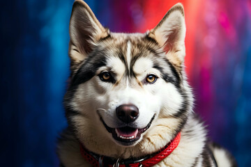 Obraz premium portrait of a dog on studio background