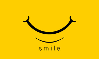 world smile day template design on yellow background, flat style vector.