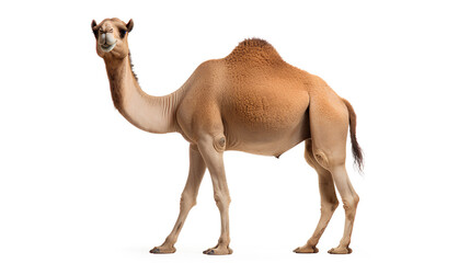 Camel isolated on white, A camel isolated on a transparent background, Generative AI