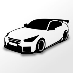 sport car silhouette background