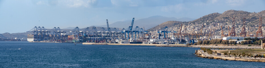 The port of Piraeus, within the Athens urban area, Attica. Greece. It is the fourth largest...