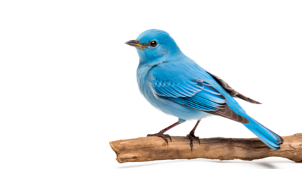 blue jay isolated on white background, blue bird perch on a transparent background, Generative AI