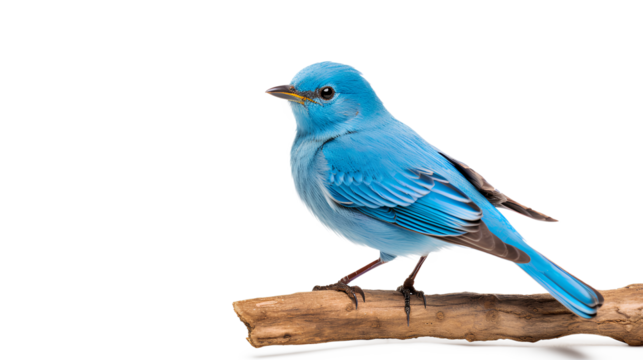 blue jay isolated on white background, blue bird perch on a transparent background, Generative AI