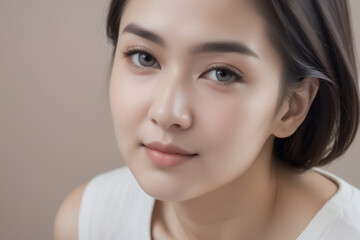 Fototapeta premium a smiling woman generative ai