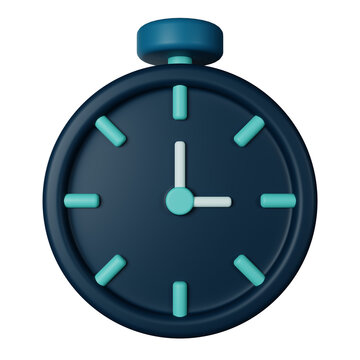 Chronometer 3D Icon Illustration