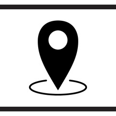Location icon vector. Pin icon logo design. Pointer symbol isolated on white background
