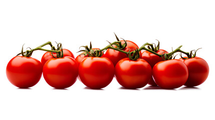 Tomatoes isolated on white background, Organic tomatoes isolated on transparent background, Generative AI