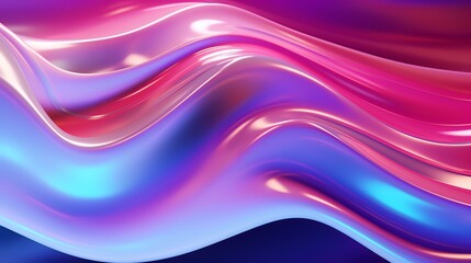 Liquid shape abstract  holographic 3d wavy background