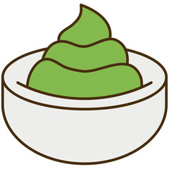 wasabi cream on a plate