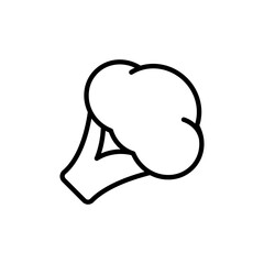 Broccoli icon. Simple outline style. Vegetable, plant, healthy, natural, organic, diet, fresh, food concept. Thin line symbol. Vector illustration isolated on white background.
