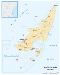 Map of the Tanzanian Island Mafia Kopie