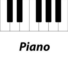 Naklejka premium Piano keyboard background abstract illustration. flat music concept.