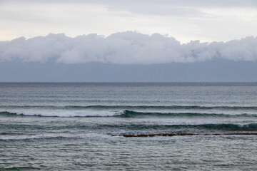 Hawaiian island and Pacific Ocean