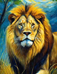 portrait of a lion