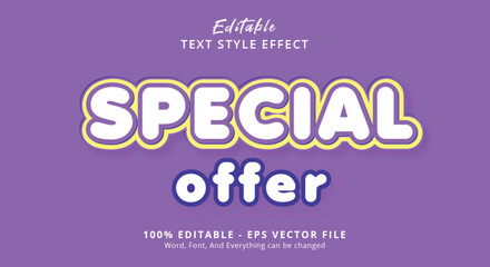 Special offer sale typography premium editable text effect