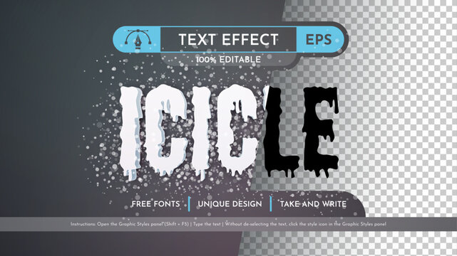 Icicle - Editable Text Effect, Font Style