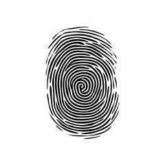 a black and white fingerprint