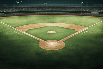 Baseball field baseball field background knot photorealistic - obrazy, fototapety, plakaty