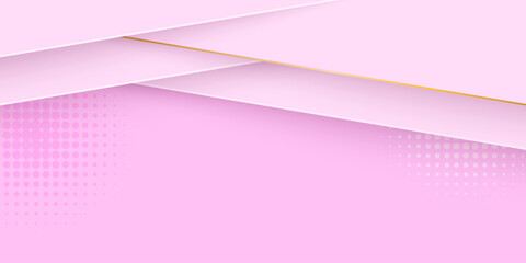 Modern gold pink geometric background with luxury abstract golden and pink layers. Luxury decoration pink texture design.