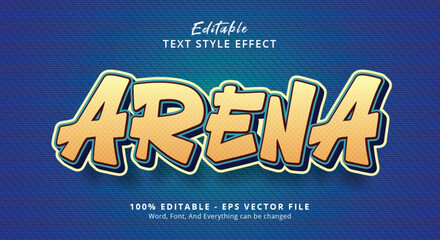 arena text effect editable text style - obrazy, fototapety, plakaty