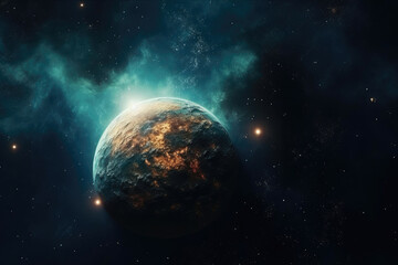 Obraz na płótnie Canvas Orbiting Elegance: Satellite Gaze at Cosmic Beauty
