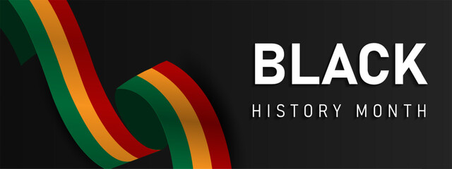 Black History Month, banner, vector illustration