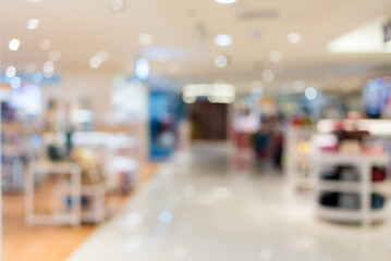 Blur view of the shopping center