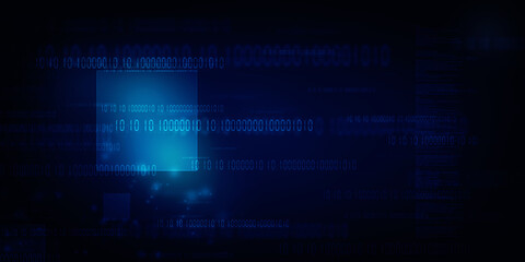 2d illustration Abstract futuristic electronic circuit technology background
