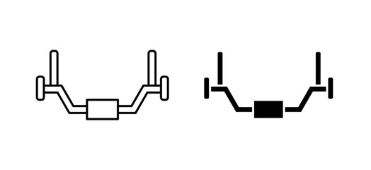 car anti roll bar vector icon set. vector illustration