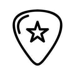 Guitar Pick Outline Icon